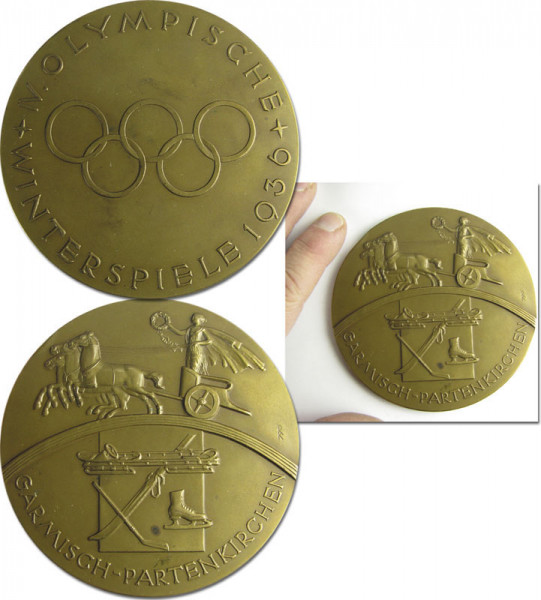 Olympic Winter Games 1936. Bronze Winner medal