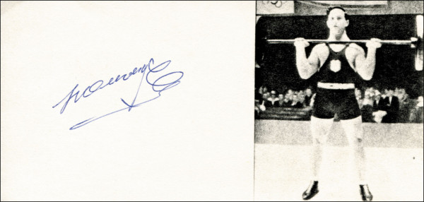 Duverger, Rene: Olympic Games 1932 Autograph Weightlifting France