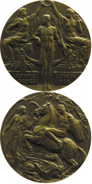 Siegermedaille Bronze Olympia 1908, Siegermedaille 1908