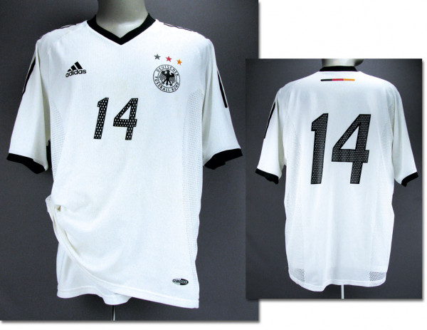 match worn football shirt Germany 2002
