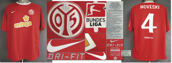 match worn football shirt Mainz 05 2010/11