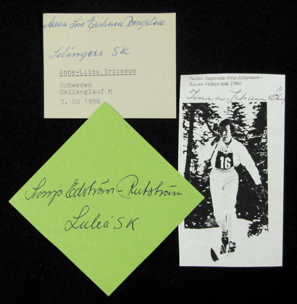 Skilanglauf Schweden OSW1956: Olympic Games 1956 Autograph Crosscountry Sweden