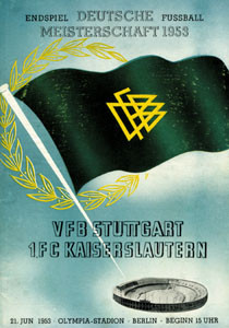 Retro reprint: Programme VfB Stuttgart vs 1. FC Kaiserslautern 1953