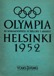Olympiade Helsinki. XV. Sommerspiele 19.Juli bis 3.August.
