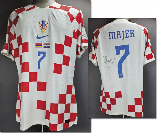 match worn football shirt Croatia 2023 UEFA Euro