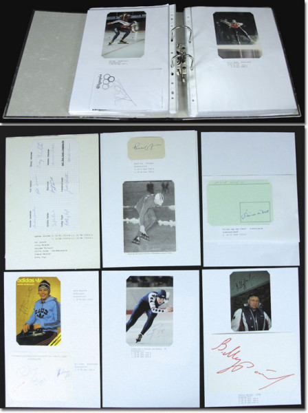 Eisschnelllaufen 1952 - 2006: 139 original Signaturen von Medaillengewinnern