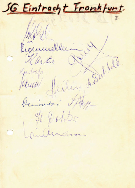 Frankfurt, Eintracht-1963: Autograph Football Eintracht Frankfurt