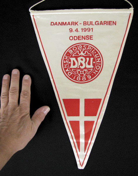 Danmark - Bulgarien, 09.04.1991, Dänemark-Spielwimpel 91