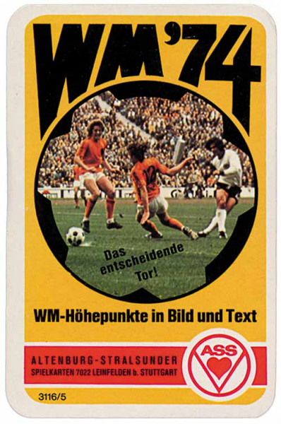 WM'74. WM-Höhepunkte in..., Kartenspiel WM 1974