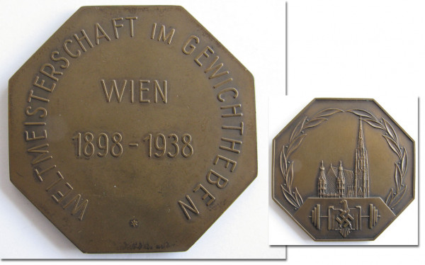 World Championships Weightlifting 1938. Medal