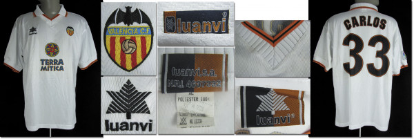 match worn football shirt FC Valencia 1998/99