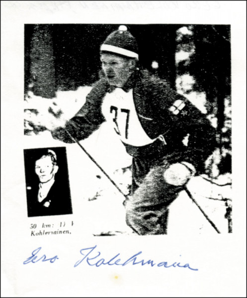 Kolehmainen, Eero: Olympic Games 1952 Autograph Crosscountry Finnlan