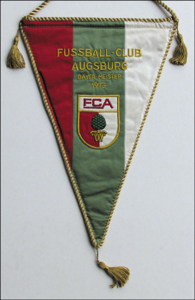 Übergabewimpel Bayerischer Meister 1973, Augsburg,FC - Wimpel