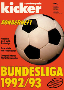 Sondernummer 1992 : Kicker Sonderheft 92/93 BL