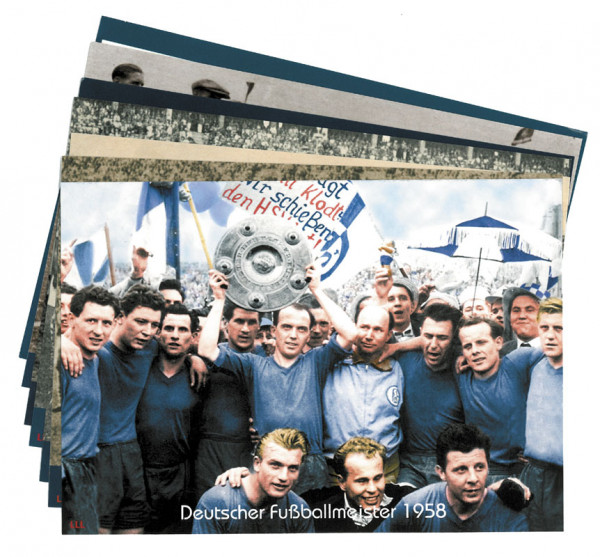 German Football Champions Schalke 04 from 1937 to 1958 AGON Big Cards