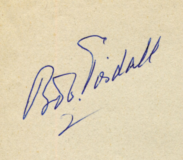 Tisdall, Robert: Blancobeleg mit Originalsignatur