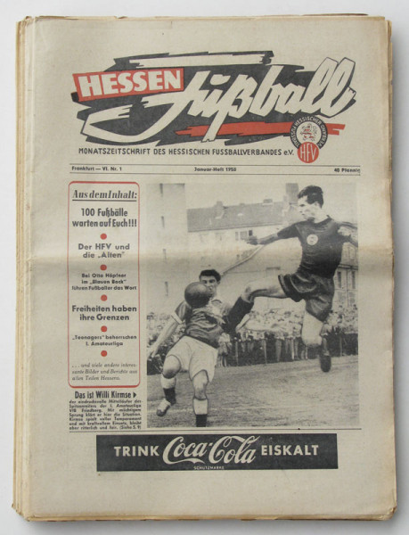 Hessen Fußball 1958 : Nr.1-12 komplett
