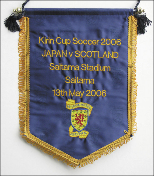 Football match pennant 2006. Japan v Scotland