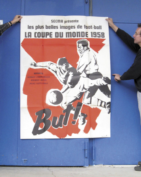 Kino-Film-Plakat Frankreich WM 1958, Plakat WM 1958