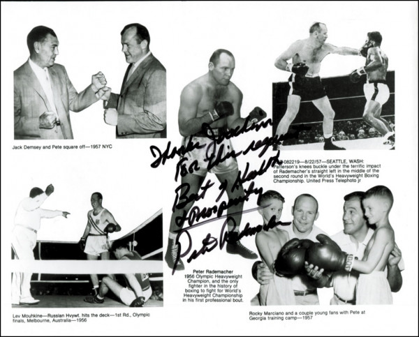 Rademacher, Peter: Autograph Olympic Games 1956 boxing. USA