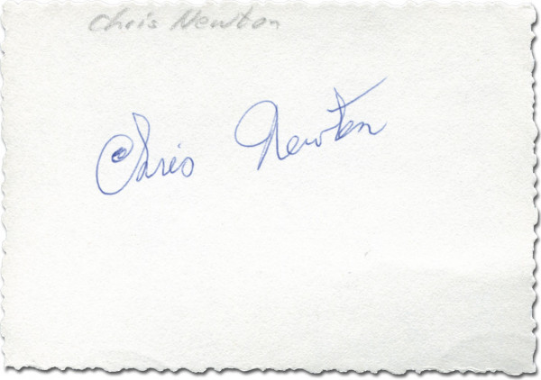 Newton, Chris: Autograph Olympic Games 1920 boxing Canada