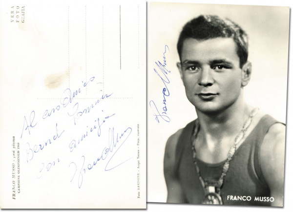 Musso, Franco: Autograph Olympic Games 1960 Boxing Italy