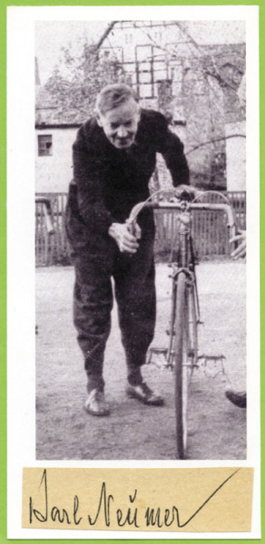 Neumer, Karl: Autograph Olympic Games 1908 cycling. Karl Neumer