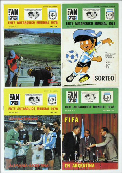 Argentina 78. Ente Autarquico Mundial 1978. Boletin 2, 6,8,11.