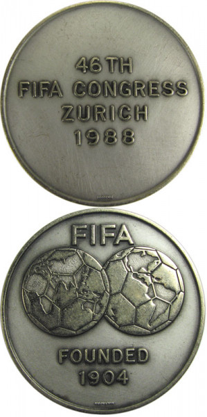 FIFA-Participation medal Congress 1988 Silvered!!!