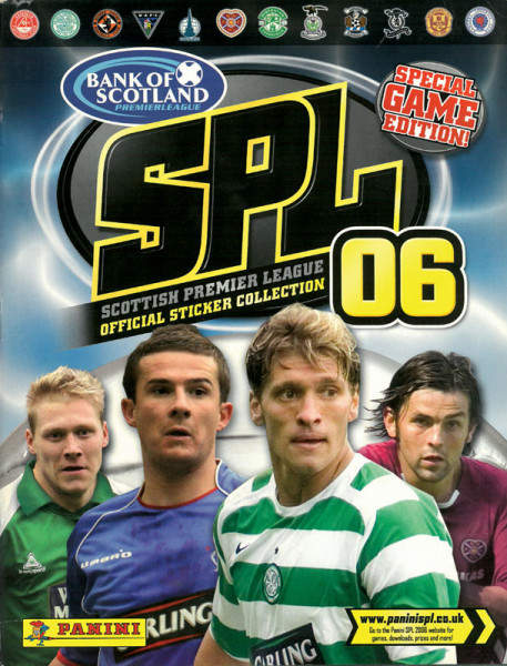 Scottish Premier League 2006. Official sticker collection.