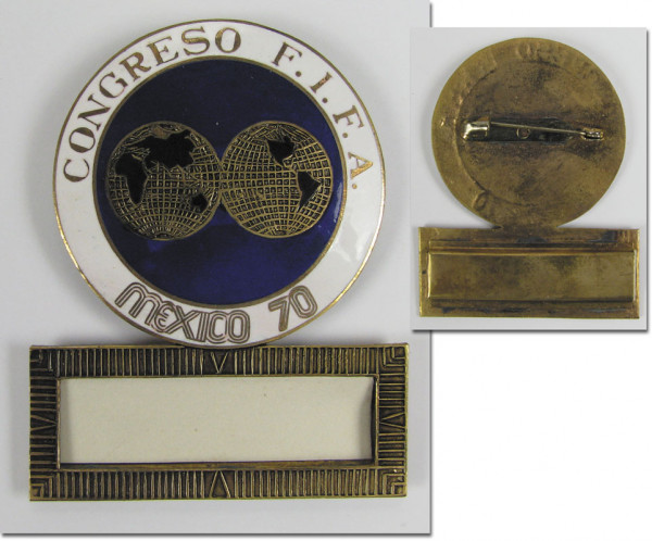 World Cup 1970. Participation badge FIFA Congress