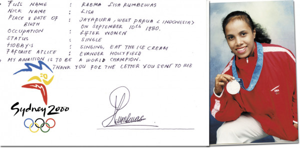 Rumbewas, Raema Lisa: Olympic Games 2000 Autograph Weightlifting Indone