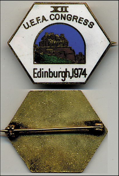UEFA Congress 1974 Participation badge