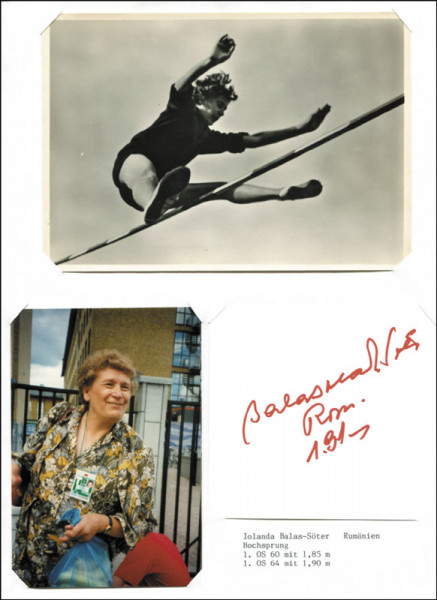 Balas, Iolanda: Autograph Olympic Games 1960 + 1964 Athletics