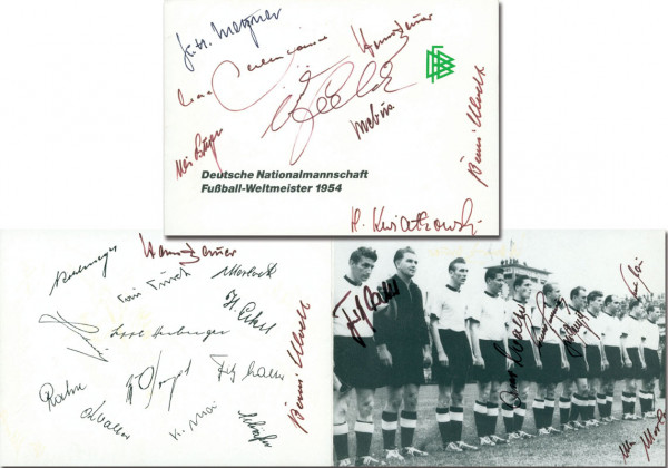 Weltmeister 1954: World Cup 1954 Official German FA Autographed Car