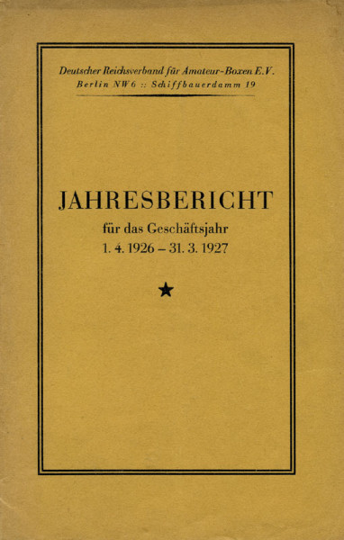 Jahresbericht für das Geschäftsjahr vom 1.4.1926 - 31.3.1927.