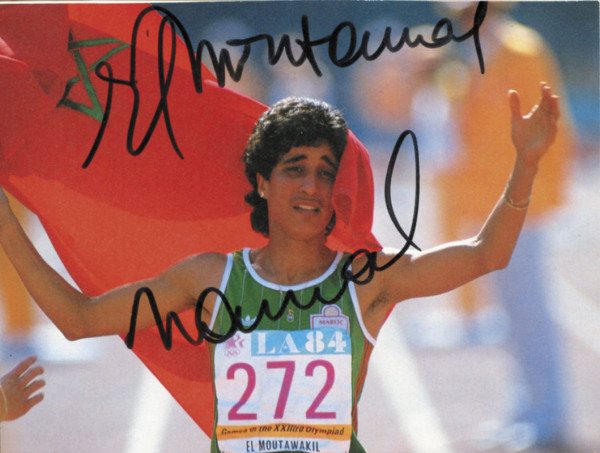 Moutawakel, Nawal El: Olympic Games 1984 Autograph Athletics Maroco
