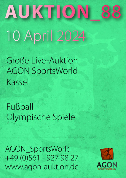 88. AGON Auktion: Auktions-Katalog: SportMemorabilia Live in Kassel
