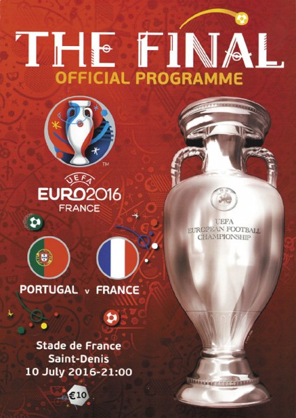 UEFA Euro 2016 Final Programm France v Portugal