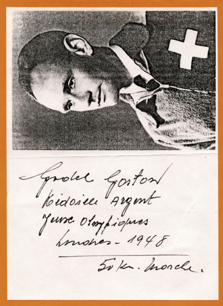 Godel, Gaston: Olympic 1948 Autograph. Gaston Godel