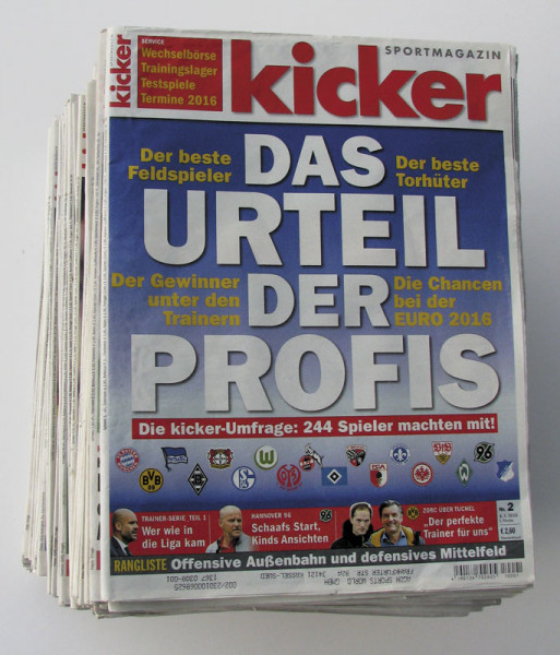 Kicker 2016 MonDon : Jg.: Nr.2 - 104/105 unkomplett