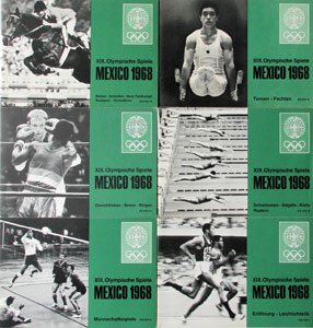 XIX.Olympische Spiele Mexico 1968. Reihe 1 bis 6 vollständig. (6 Sammelbilderalben)