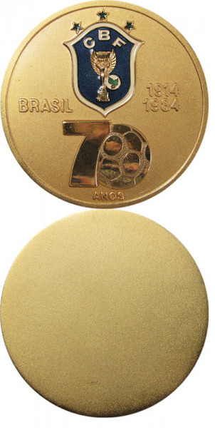 70 anniversary medal Brasil FA 1984 Football