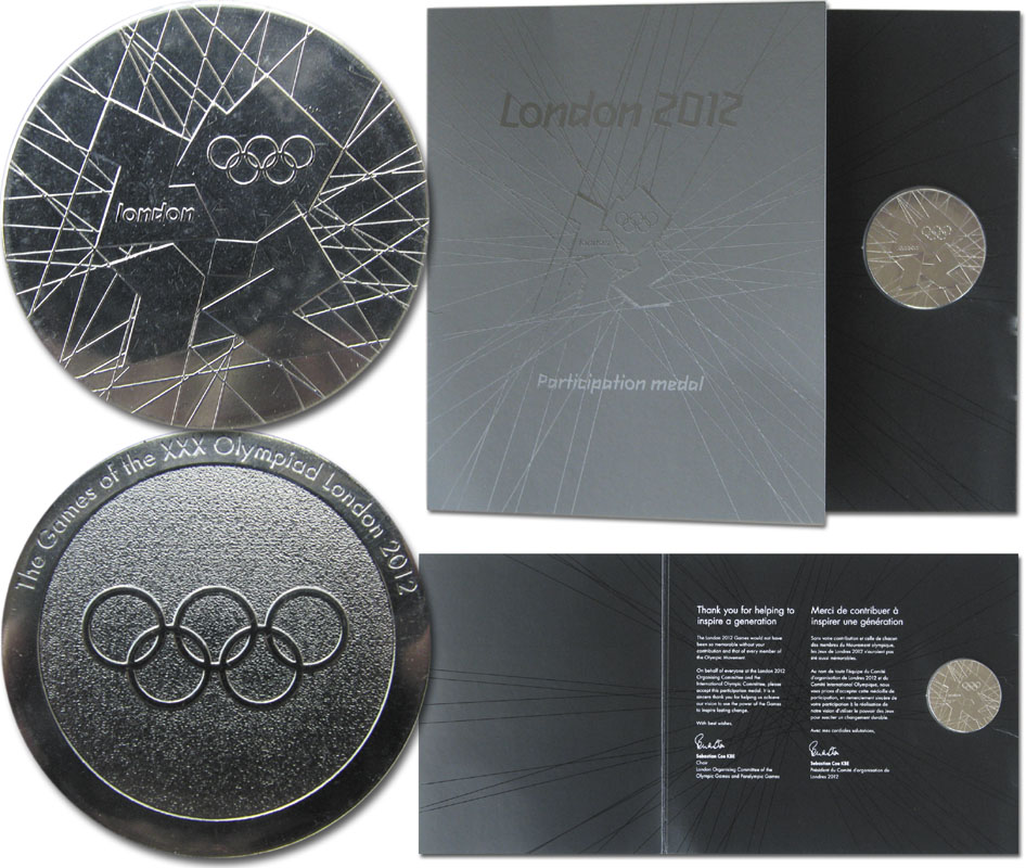 Olympic Games 2012. Official Participation Medal | AGON SportsWorld ...