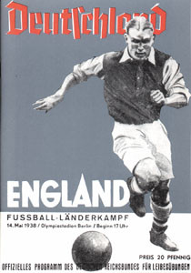 Germany vs England 1938 Programme Reprint