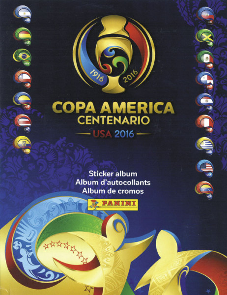 Copa America Centenario USA 2016. Official Licensed Sticker Album.
