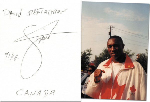 Defiagbon, David: Olympic Games 1996 Boxing Autograph Canada