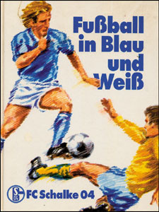 Fußballball in Blau und Weiß. Schalke ist Fußball.