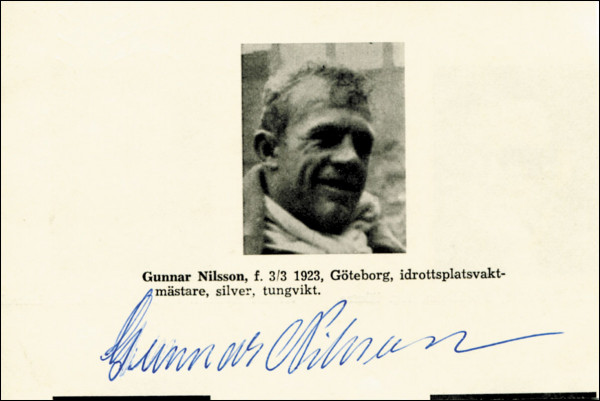 Nilsson, Nils: Olympic Games 1948 Boxing Autograph Sweden