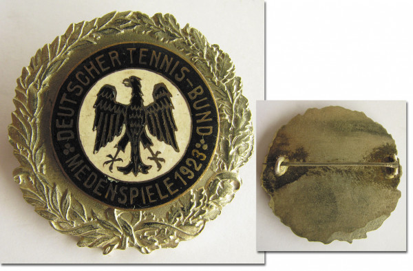 "Deutscher Tennis-Bund. Medenspiele 1923" Badge, Tennis - Abzeichen 1923